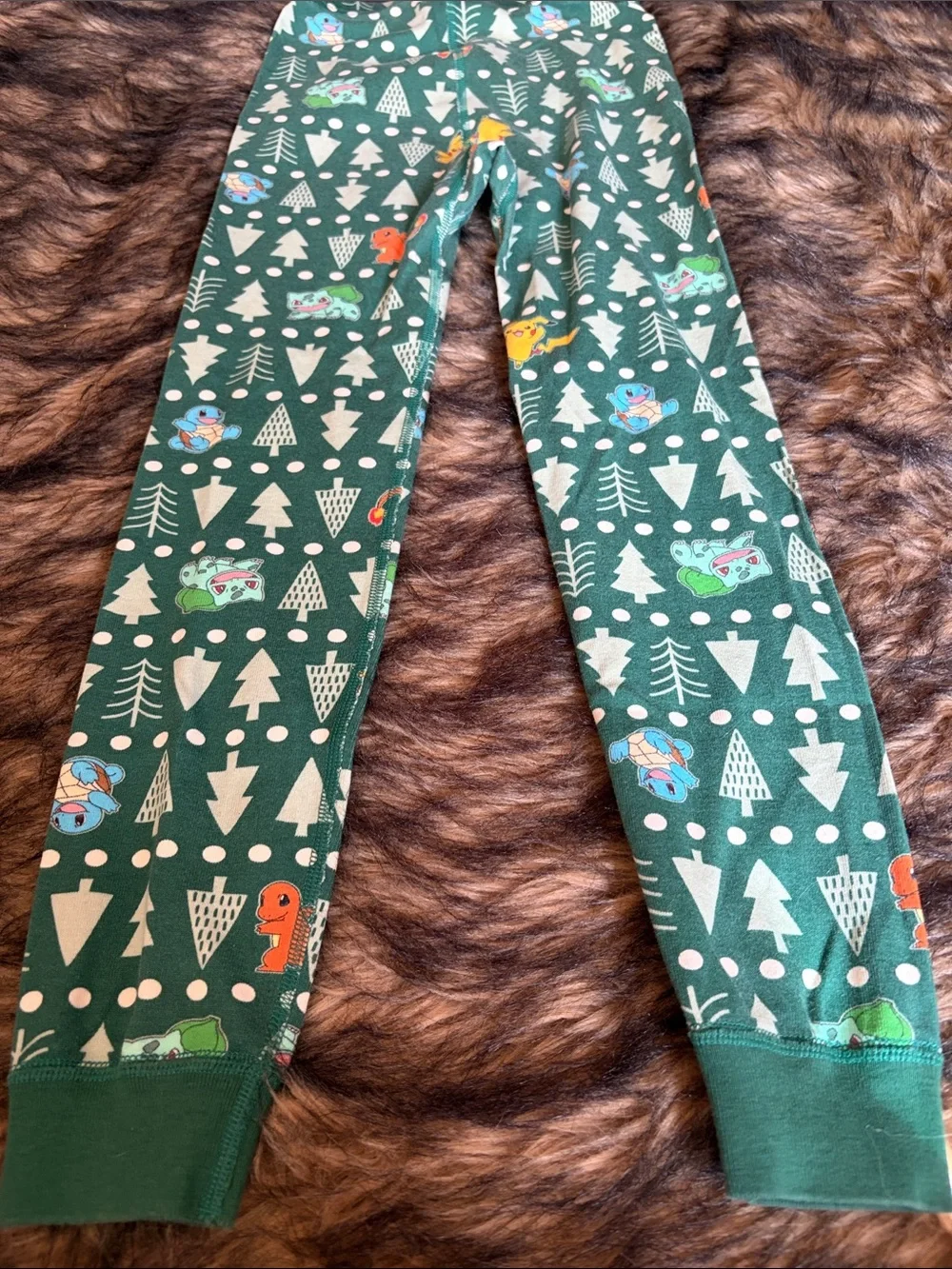 Hanna Andersson 100% Organic Cotton Pokemon Christmas Print Pajama Pants Size 8